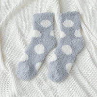 Žene Coral Socks žene Jesen i zimska cijev čarape Spava čarape Slatka kuća Polka Dot Debele čarape