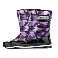 Zodanni Wimens Mid FID CALF Boot platforme čizama za snijeg Plišani obloge Zimske tople cipele Udobne radove prozračne kolute ženske ljubičaste kamuflage 5