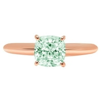 2.0ct jastuk rezan zeleni simulirani dijamant 18K ružičasto zlatne obljetnice za angažman prsten veličine 9