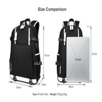 Backpack Bzdaisy sa USB punjenjem i 15 '' prijenosom prijenosnog računala - toaletna tema za temu Hanako-Kun