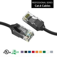 1ft Kat. 28AWG Slim Ethernet mrežni kabel crni, pakovanje