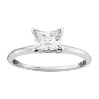 Jewels 14kt Bijelo zlato Žene Princess Diamond Solitaire Bridal Vjenčanje zaručnički prsten CTTW