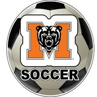 Mercer University Round Soccer Ball Magnet