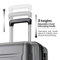 Lowestbest Proširiva kofer set od 3, lagan prtljag set sa TSA zaključavanjem kotačima -