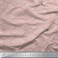 Soimoi Purple Rayon tkanina polukrug Geometrijska tiskana tkanina od dvorišta široko