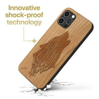 Drvena futrola CASE DRVENA Izvan meki TPU silikon, vitak za zaštitni poklopac telefona za djevojke za