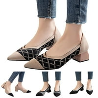 Eczipvz Ženske cipele Visoke potpetice za žene Dressy Womens čipke Up pete Satenske pumpe Visoke mladenke