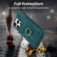 Nalacover za iPhone Pro WALET stražnji futrola, luksuzna PU kožna mekana TPU-a Anti-Drop udara s udarnim
