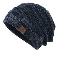Zimski pleteni šešir par kapuljača vunene šešir za zaštitu ušiju topli šešir muškarci i žene uniseks