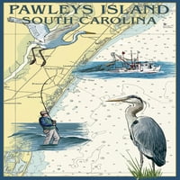 Pawleys Island, Južna Karolina, nautička karta