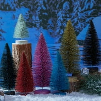 Biplut tabletop mini božićno stablo višebojni umjetnički dekor stabla sa bazom za božićnu zabavu Početna