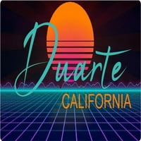 Duarte California Vinil Decal Stiker Retro Neon Design