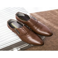 Daeful Muške kožne cipele Svečane obuće za obuću na Oxfords Lagane poslovne natike Muške anti-klizanje smeđe 10
