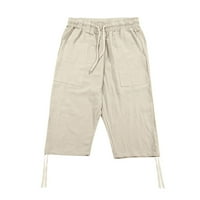 Zlekejiko pamučne pamučne pantalone Hlače zaklonjene hlače obrezivanje sportova muške pantalone Ljetne