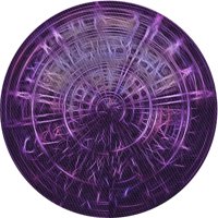 Ahgly Company Machine Persible Okrugli kružni prelazni mračni purple ručice, četvorono 4 '