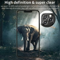 3+ za iPhone PRO MA iPhone Pro Zaštitni objektiv kamere, antipach HD kaljeni metalni stakleni kamera