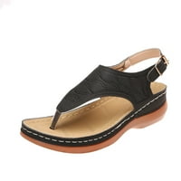 Sandale za žene Prodaja Clearnce s niskim klinom peta radne oblike Sandale T-bar Slingback Flip Flops