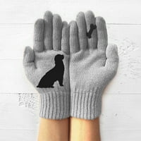 Zimske rukavice čišćenje dame vunene rukavice padaju i vanjske kosti za toplu pse kosti rukavice