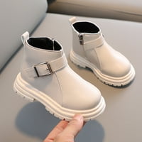 TODDLER Cipele Modne dječje modne čizme Djevojke 'Engleski stil Jednokrevetne čizme Side patentni patentni