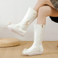 Klasične retro ženske čizme Ženske cipele Modne čizme Unutarnje visoke pete Old Platne cipele Nacionalni