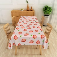 Norina Crvena tablica od jagoda od krpe Ljeto voće stolnjak akvarel ploča od jagoda za stol od jagoda