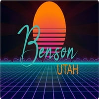 Benson Utah vinilni decal Stiker Retro Neon Dizajn