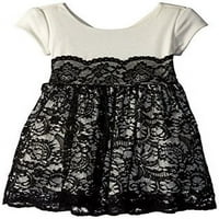 Bonnie Jean Little Girls Crno bijelo svjetlucava haljina, X3-TDLG-Hol15, crna, 5