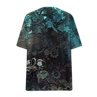 Olyvenn ženske majice plus eksplozije Klasični čvrsti ljetni vrhovi V-izrez Košulje COMFY pamuk labavi