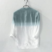 Wofeydo Grafičke majice Muškarci, prozračna ljetna ovratnica pamučna košulja tankih muški hladni viseći