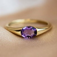 Heiheiup modni nakit cirkon safir rubyring vječni zaručni prsten simpatični podesivi prstenovi