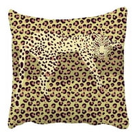 Leopard Print Silhoueta od jastuče od jastuka za jastuk na leopard jastuk za zaštitu dve strane za krevet