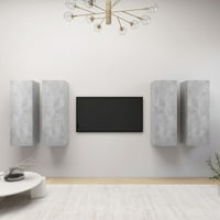 TV štand betonski sivi 12 x11.8 x35,4 dizajnirano drvo