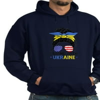 Cafepress - ukrajinska američka zastava Stojim sa dukserom u Velikoj Britaniji - Pulover Hoodie, klasična,