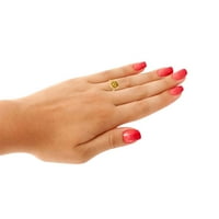 Mauli dragulji za angažovanje prstenova za žene 4. Carat citrinski i dijamantni prsten cvijeća 4-prong