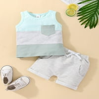 Baby Boys Summer Outfits setovi slatkih kratkih majica bez rukava na vrhu majica + kratke hlače