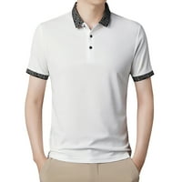 Muška modna majica casual kratkih rukava Golf majica u boji blok pamuk TOPLE TOPLEON N MALE MALE MAŠINA