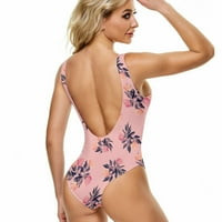 Ženski ispisani kupaći kostim V OTVORENO HIGH CEST kupaći kostim
