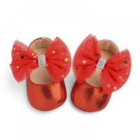 Dječja mokasina sa gumenim potplatom i mekim potplatom - cvjetni print PU kožna tassel luk djevojke baletne haljine cipele za mališane