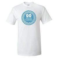 Delta Gamma Standardna majica - Dizajn Stripes Chevron - Bijela