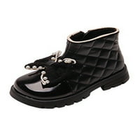 Lacyhop Kids School Comfort haljina Boot niske potpetice Neklizajuće cipele sa gležnjače Crne 8C