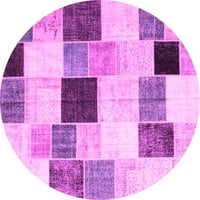 Ahgly Company u zatvorenom okruglim patchwork ružičastim prelaznim prostirnim područjima, 6 'runda