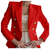 Ženska bluza Elegantni poslovni ured za žene Ženska dam Solid gumb odijelo Jakna kaput
