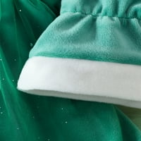 Prednji protok Dječja slatka kaseta haljina s kapuljačom s kapuljačom s dugim rukavima Xmas Hoodie Green
