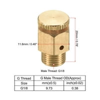 UXCELL Pneumatski ispušni ventil za popravak za zamjenu za zamjenu dijelova za zamjenu, g muški, zlatni ton