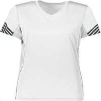Holloway Sportswear XL Ženska lučna majica kratki rukav Bijeli ugljen 222744