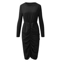 Ljetna haljina AAYOMET Žene V-izrez Spaghetti remen Bowknot Backless Lace bez rukava Mini ljuljač, crna