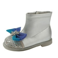 FVWitlyh Gilrs Boots Toddler Veličina čizme Kožne cipele za djevojke Glitter gležnjače Dječje dječje