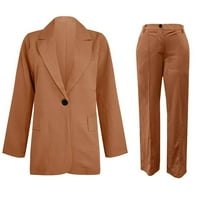 Ženska vježba Poslovni odijelo Bagent Spring Jesen Čvrsti džep, hlače visoke struk Loungeward Holiday
