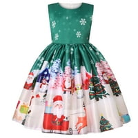 DMQupv Toddler Holiday haljina Djevojka Party Božićna haljina Dance Child Princess Xmas Odeća za djevojke