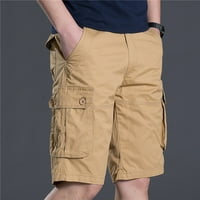 Vivianyo HD gležnjače za muškarce muške kratke hlače za muškarce Slim Fit multi džepni zatvarač ravno